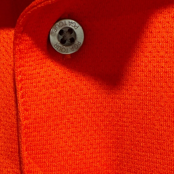 PGA Tour Orange Golf Polo Size Medium - Picture 3 of 4